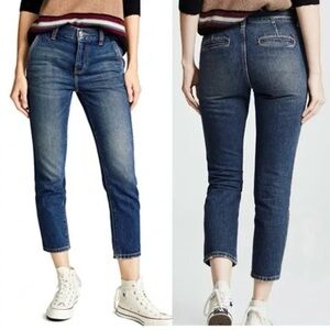 Current / Elliott The Cropped Confidant Jeans Becker Blue Denim Size 31 NWOT